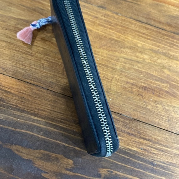 Liebeskind leather wallet full zipper closure tassel pull neutral black minimal - Picture 4 of 10